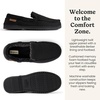 image:imageDearfoams Mens Keaton Moccasin House Shoes With Memory Foam Indoor Slippers With Wide WidthsBlack Twill
