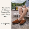 image:imageDearfoams Mens Keaton Moccasin House Shoes With Memory Foam Indoor Slippers With Wide WidthsChestnut Microsuede