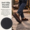 image:imageDearfoams Mens Keaton Moccasin House Shoes With Memory Foam Indoor Slippers With Wide WidthsCoffee Microsuede