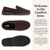 image:imageDearfoams Mens Keaton Moccasin House Shoes With Memory Foam Indoor Slippers With Wide WidthsCoffee Twill