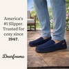 image:imageDearfoams Mens Keaton Moccasin House Shoes With Memory Foam Indoor Slippers With Wide WidthsNavy Twill