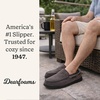 image:imageDearfoams Mens Keaton Moccasin House Shoes With Memory Foam Indoor Slippers With Wide WidthsPavement Microsuede