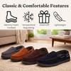 image:imageDearfoams Mens Keaton Moccasin House Shoes With Memory Foam Indoor Slippers With Wide WidthsPavement Microsuede