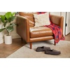 image:imageDearfoams Mens Keaton Moccasin House Shoes With Memory Foam Indoor Slippers With Wide WidthsPavement Microsuede