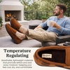 image:imageDearfoams Mens Keaton Moccasin House Shoes With Memory Foam Indoor Slippers With Wide WidthsTan Perforated