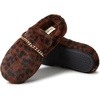 image:imageDearfoams womens Marla Furry Memory Foam Comfort Chain Mule SlipperLeopard