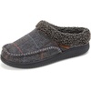 image:imageDearfoams Mens Breathable Memory Foam Slip on Marshall Indoor House Shoe Moccasin SlipperGrey Plaid