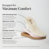 image:imageDearfoams womens Fireside Sydney Shearling IndoorOutdoor Water Resistant Scuff Slipper Wide Widths Slipper Aubergine 10 US