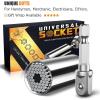 imageStocking Stuffers for Adults Men Super Universal Socket Tools Gifts for Men Grip Set with Power Drill Adapter Cool Stuff Gadgets Present Ideas Gifts for Dad Husband Him Mens Gifts Christmas for WomenAUniversal SocketSilver