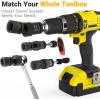 imageStocking Stuffers for Men Mens Gifts for Christmas Impact Swivel Socket Set Gadgets Tools for Men CRMO 14quot 38quot 12quot Wobble Universal Joint Sockets Extension Stocking Stuffers for Adults Women