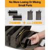 imageTool Bag Roll Up Organizer Gifts for Dad Christmas Birthday Present Stocking Stuffers Fathers Day Idea Mechanic Electrician Gifts for Men Plumber Handyman Gardening Motorcycle Car Truck AccessoriesGreywith Worlds Best Dad patch
