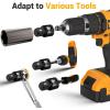 imageTools for Men 38 to 12 Socket Adapter Christmas Stocking Stuffers for Adults 38 To 14 Impact Adapter CrMo Drill Wrench Ratchet Drive Reducer Extension Square Impact Driver Bit Set Hand GadgetsSocket Adapter