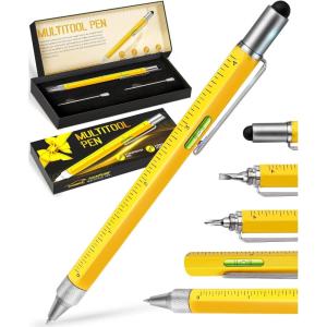 imageStocking Stuffers for Men Gifts for Men Multitool Pen Mens Gifts for Christmas Gifts for Men Who Have Everything Tools for Men Cool Gadgets for Men White Elephant Gifts for Adults Women Dad GiftsYellow