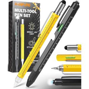 imageStocking Stuffers for Men Gifts for Men Multitool Pen Mens Gifts for Christmas Gifts for Men Who Have Everything Tools for Men Cool Gadgets for Men White Elephant Gifts for Adults Women Dad GiftsYellowblack