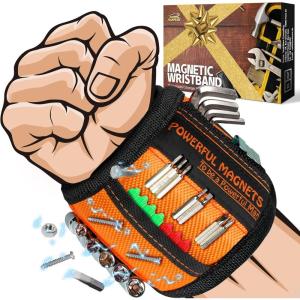 imageStocking Stuffers for Men Tools  Magnetic Wristband for Holding Screws Tool Belt Gifts Ideas for Men Dad Fathers Him Birthday Christmas Cool Gifts Gadgets for Women Husband DIY Handyman Carpenter