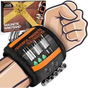 imageTools Gifts for Men Stocking Stuffers Christmas  Magnetic Wristband for Holding Screws Wrist Magnet Tool Belt Holder Cool Gadgets for Men Birthday Gifts for Dad Father Women Adults Mens Gift Ideas