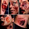 imageZombie Makeup Tattoos Party ampamp Cosplay Temporary Tattoos for Costume Events and Themed Gatherings 11 Unique Sheets 61 Pics Fake Scars Cuts
