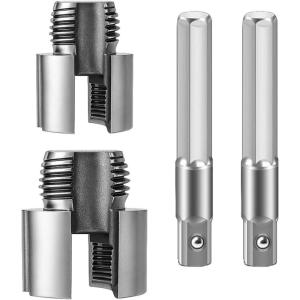 imagePVC Pipe Threader Threading Tool  Integrated Internal ampamp External Pipe Threading Tool 2PCS PVC Threading Tool with 12 ampamp 34 Dies Fit for PPR and Other Plastic Pipes