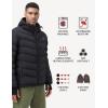 imageMens Heated Jacket With 12V Battery PackInsulated Lightweight Hooded HandHeating Electric Heated Puffer JacketBlack