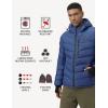 imageMens Heated Jacket With 12V Battery PackInsulated Lightweight Hooded HandHeating Electric Heated Puffer JacketBlue