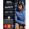 imageMens Heated Jacket With 12V Battery PackInsulated Lightweight Hooded HandHeating Electric Heated Puffer JacketBlue