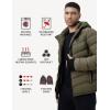 imageMens Heated Jacket With 12V Battery PackInsulated Lightweight Hooded HandHeating Electric Heated Puffer JacketGreen