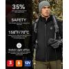 imageMens Heated Jacket with Detachable Hood Waterproof Winter Outdoor Heating Jackets for Men Battery Pack IncludedBlack