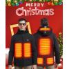 imageMens Heated Jacket with Detachable Hood Waterproof Winter Outdoor Heating Jackets for Men Battery Pack IncludedBlack