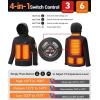 imageMens Heated Jacket with Detachable Hood Waterproof Winter Outdoor Heating Jackets for Men Battery Pack IncludedBlack
