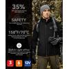 imageMens Heated Jacket with Detachable Hood Waterproof Winter Outdoor Heating Jackets for Men Battery Pack IncludedDarkgrey