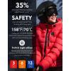 imageWomens Heated Puffer Jacket With 12V Battery PackInsulated WaterResistant Hooded HandHeating Electric Heated JacketRed