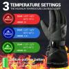 imageiHood Heated Gloves for Men and Women 74V Rechargeable Waterproof Touchscreen Battery Electric Heated Hand Warmer Gloves for Outdoor ActivitiesMedium