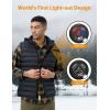 imageiHood Mens Heated Vest with Battery Pack Heated Vest Men with Retractable Heated Hood Washable Heated Jackets for MenBlack