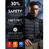 imageiHood Mens Heated Vest with Battery Pack Heated Vest Men with Retractable Heated Hood Washable Heated Jackets for MenBlack