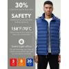 imageiHood Mens Heated Vest with Battery Pack Heated Vest Men with Retractable Heated Hood Washable Heated Jackets for MenBlue