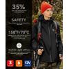 imageiHood Womens Heated Jacket with 12V Battery Pack Waterproof Winter Outdoor heated Jacket for Women Heating Jacket coatBlack