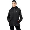 imageiHood Womens Heated Jacket with 12V Battery Pack Waterproof Winter Outdoor heated Jacket for Women Heating Jacket coatBlack