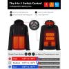 imageiHood Womens Heated Jacket with 12V Battery Pack Waterproof Winter Outdoor heated Jacket for Women Heating Jacket coatBlack