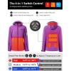 imageiHood Womens Heated Jacket with 12V Battery Pack Waterproof Winter Outdoor heated Jacket for Women Heating Jacket coatPurple