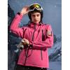 imageiHood Womens Heated Jacket with 12V Battery Pack Waterproof Winter Outdoor heated Jacket for Women Heating Jacket coatRed