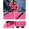 imageiHood Womens Heated Jacket with 12V Battery Pack Waterproof Winter Outdoor heated Jacket for Women Heating Jacket coatRed