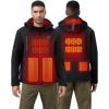 imageMens Heated Jacket with Detachable Hood Waterproof Winter Outdoor Heating Jackets for Men Battery Pack IncludedBlack