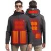 imageMens Heated Jacket with Detachable Hood Waterproof Winter Outdoor Heating Jackets for Men Battery Pack IncludedDarkgrey