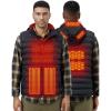 imageiHood Mens Heated Vest with Battery Pack Heated Vest Men with Retractable Heated Hood Washable Heated Jackets for MenBlack