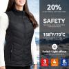imageiHood Heated Vest Women with 74V battery Pack Lightweight Electric Stand Collar Heated Vest for Women Zip Padded GiletBlack