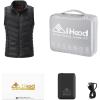 imageiHood Heated Vest Women with 74V battery Pack Lightweight Electric Stand Collar Heated Vest for Women Zip Padded GiletBlack