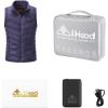 imageiHood Heated Vest Women with 74V battery Pack Lightweight Electric Stand Collar Heated Vest for Women Zip Padded GiletNavy Blue