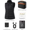imageiHood Womens Heated Vest with Battery Pack Heated Vest Women with Retractable Heated Hood Washable Heated Jackets for WomenBlack