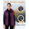 imageiHood Womens Heated Vest with Battery Pack Heated Vest Women with Retractable Heated Hood Washable Heated Jackets for WomenPurple