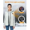 imageiHood Womens Heated Vest with Battery Pack Heated Vest Women with Retractable Heated Hood Washable Heated Jackets for WomenWhite